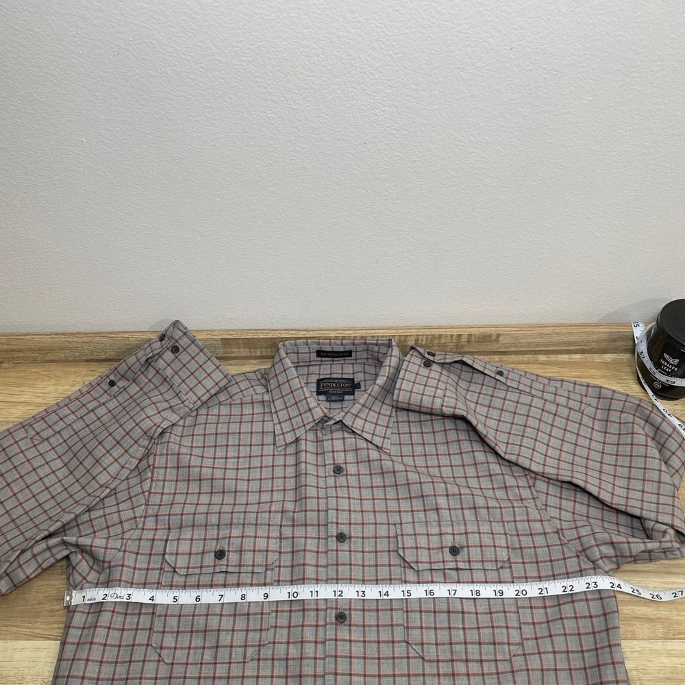 Pendleton Sir Pendleton Wool Windowpane Plaid But… - image 6